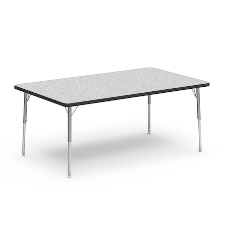 Virco 36 in. W, 60 in. L, 17-25 in. H, Grey Nebula Top / Black Edge 483660LO